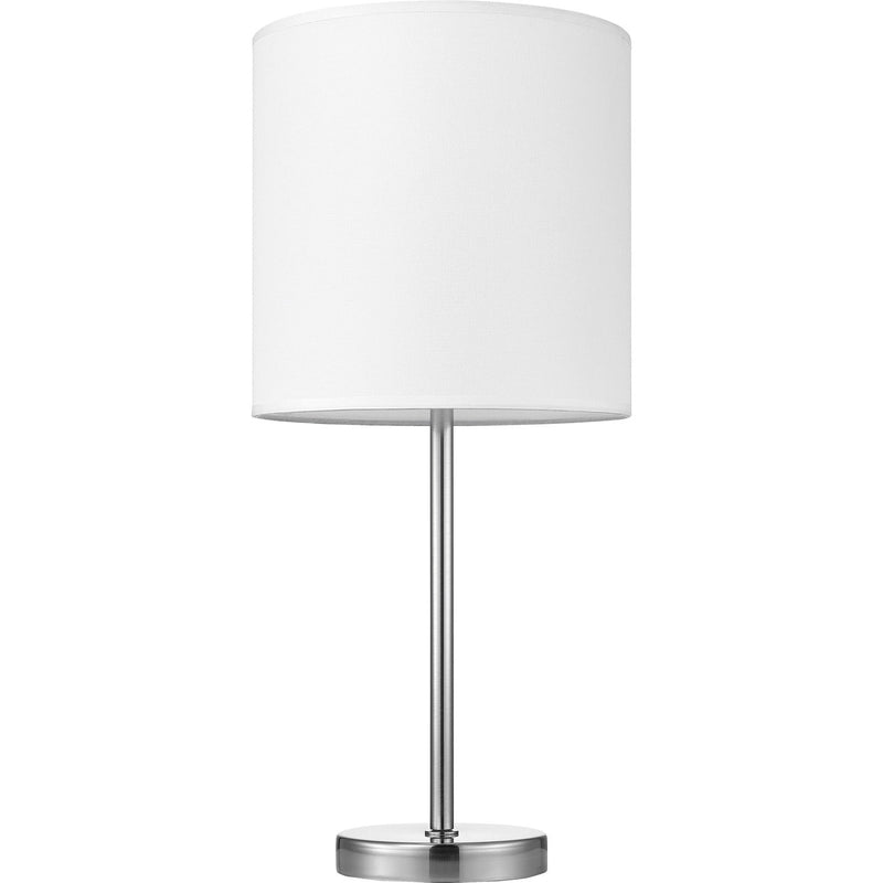 Lorell Table Lamp, LED Bulb, 10"Wx10"Lx22"H, Silver/White (LLR99966) Each
