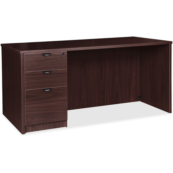 Lorell Left-pedestal Desk, B/B/F, 72"Wx36"Dx29"H, Espresso (LLRPD3672LSPES)