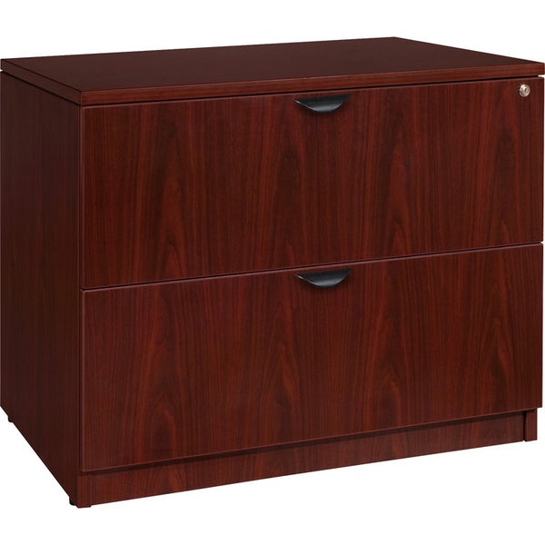 Lorell Lateral File, 2 Drawers, 34-1/2"Wx22"Dx29"H, Mahogany (LLRPL2236MY)