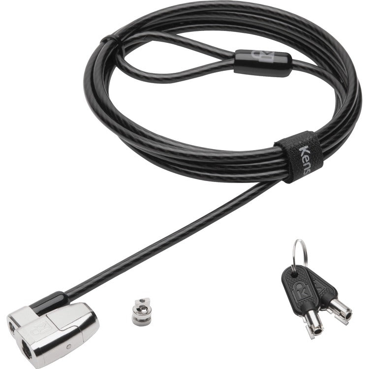 Kensington ClickSafe 2.0 Keyed Laptop Lock, 6ft Steel Cable, Silver, Two Keys (KMW64435) Each