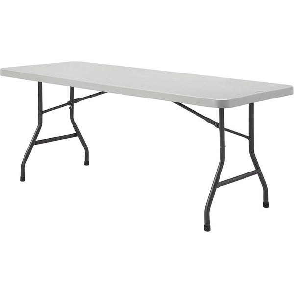 Lorell Folding Table, 1000 lb. Capacity, 96" x 30" x 29-1/4", Platinum (LLR12348)