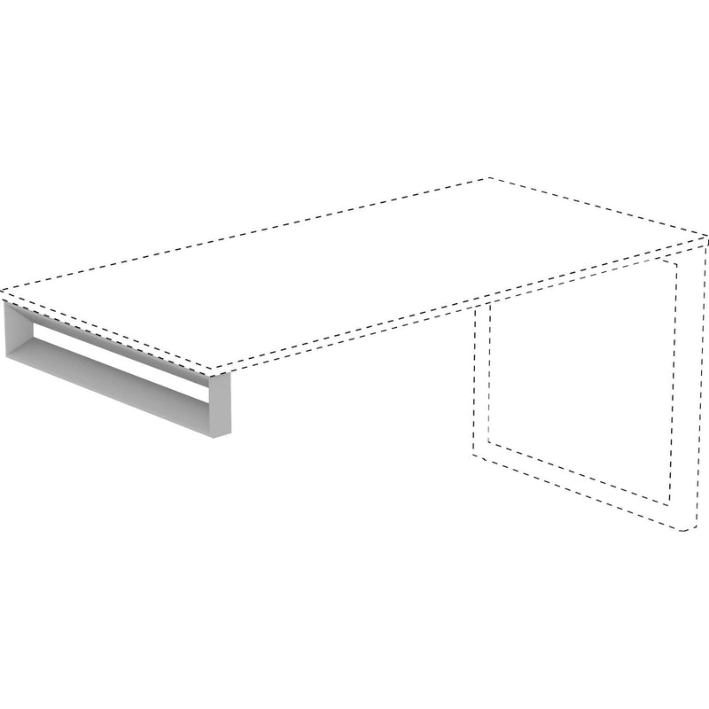 Lorell Side Leg Frame for 23-5/8"D Desktop, 23-1/4" x 5-1/2", Silver (LLR16206)