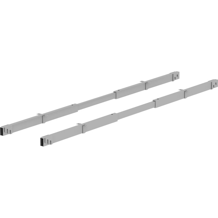 Lorell Crossbar Set for Leg Frame, Adjustable, 43"W to 67" W, 2/ST, Silver (LLR16208)