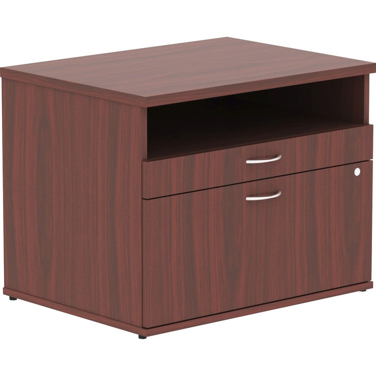 Lorell File Cabinet Credenza, Open Shelf, 29-1/2" x 22" x 23-1/8", Mahogany (LLR16212)