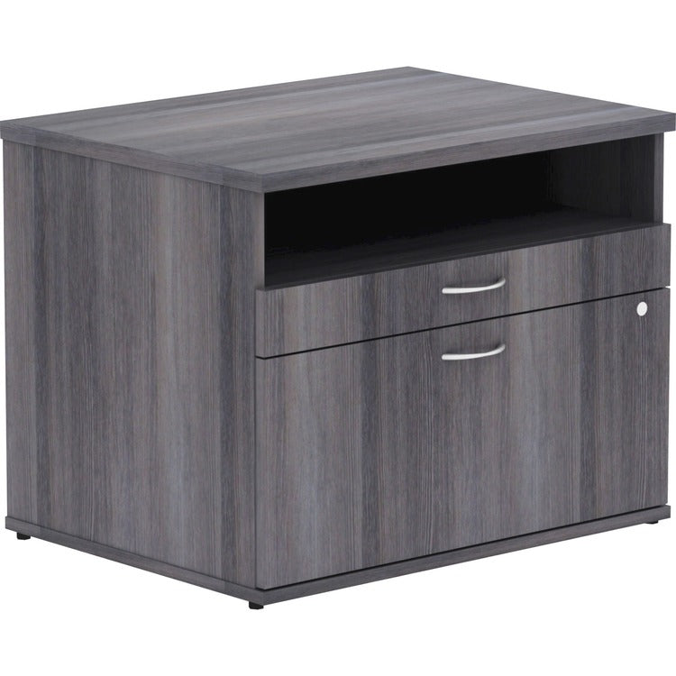 Lorell File Cabinet Credenza, Open Shelf, 29-1/2" x 22" x 23-1/8", Charcoal (LLR16213)