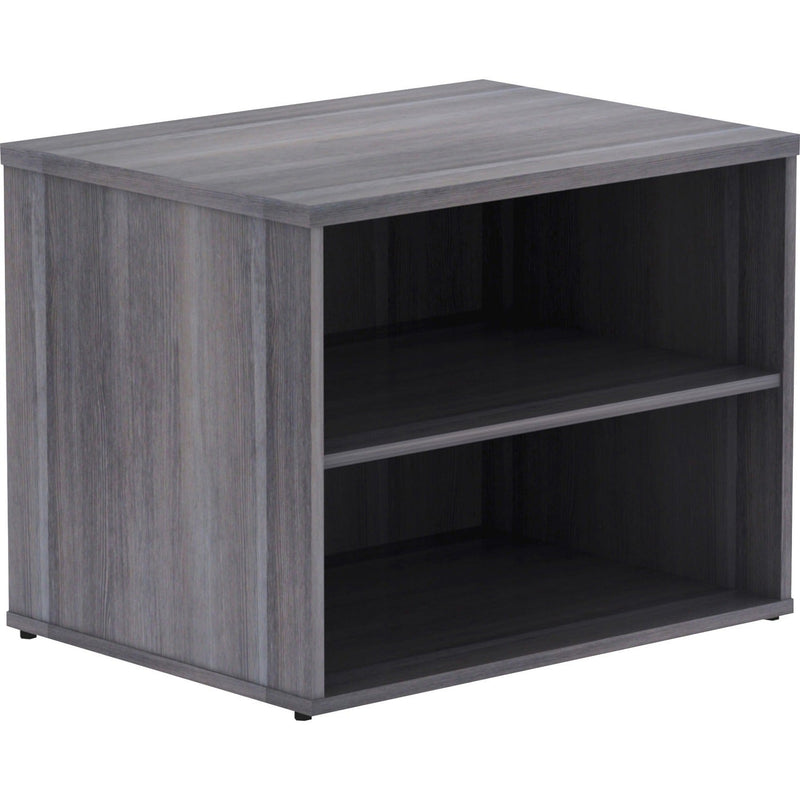 Lorell Storage Cabinet Credenza with No Door, 29-1/2" x 22" x 23-1/8", Charcoal (LLR16215)