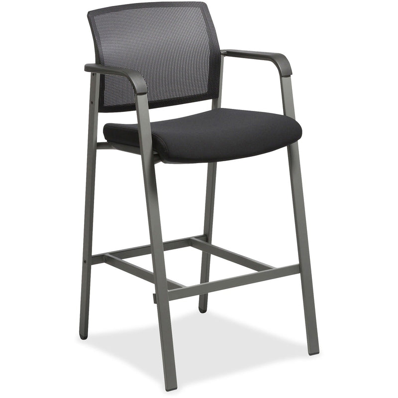 Lorell Stool for Guests, Mesh Back, 23-5/8" x 22-78" x 42-7/8", Black (LLR30954)