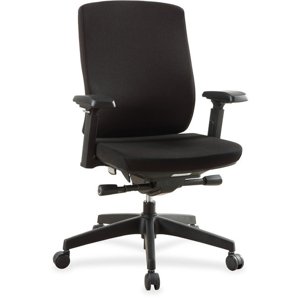 Lorell Mid-back Chair, Molded Foam Seat, 27-1/2" x 26-1/2" x 43", Black (LLR42172)