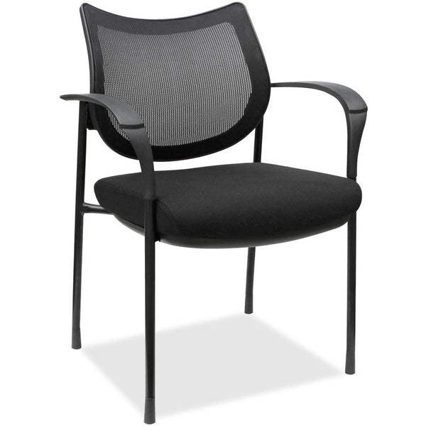 Lorell Guest Chair with Casters & Glides, 24-5/8" x 23-7/8" x 33-5/8", Black (LLR60511)