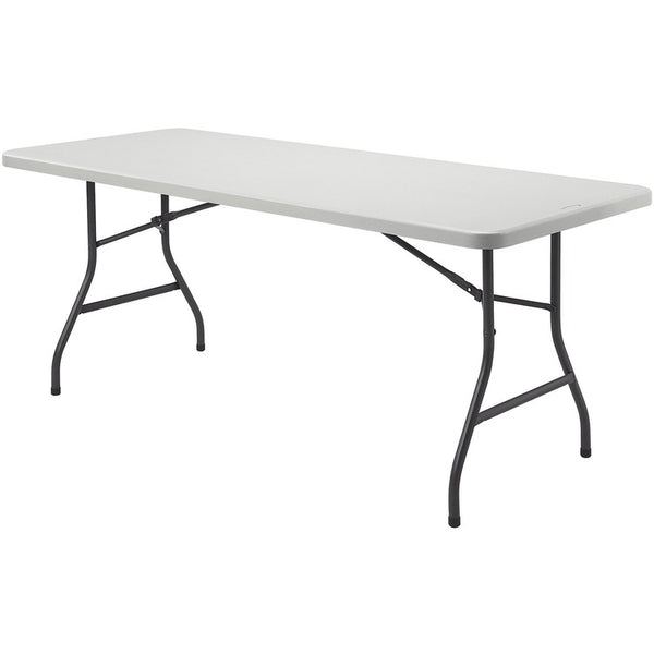 Lorell Light Duty Banquet Table, 600 lb. Capacity,, 96" x 30" x 29", Platinum/Gray (LLR66654)