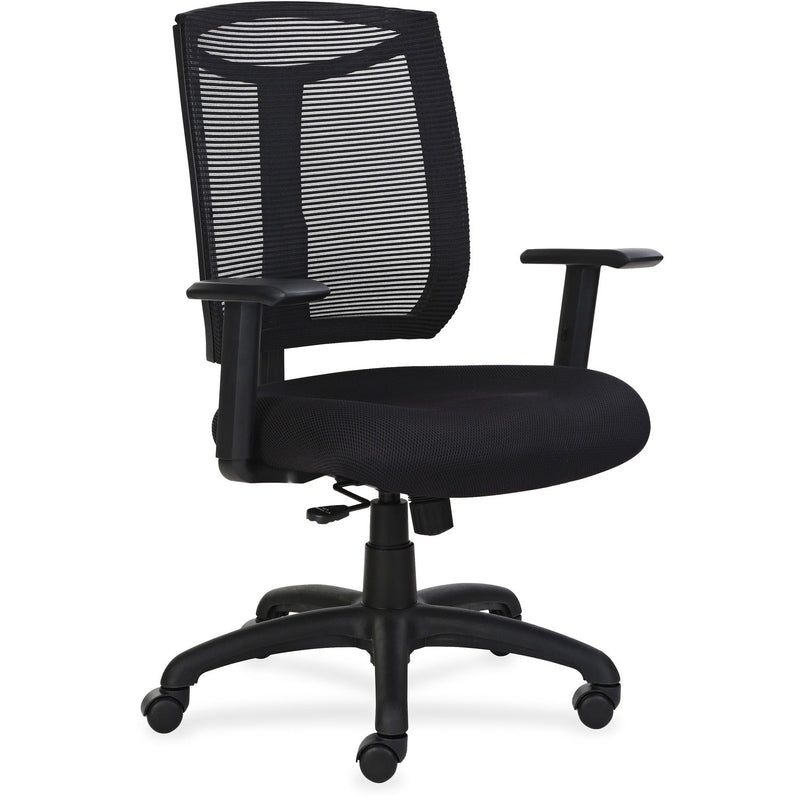 Lorell Task Chair, Mesh Back, Air Grid Seat, 27" x 26" x 43", Black (LLR83100)