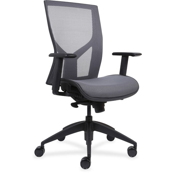 Lorell High-back Chair, Mesh Back & Seat, 26-1/4" x 24-3/4" x 42-3/4", Black (LLR83110)