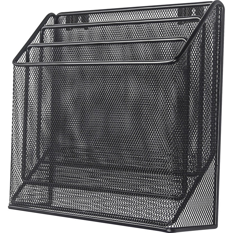 Lorell Mesh Organizer, 3-Tier, 3-27/50"Wx12-18/25"Lx11-21/50"H, Black (LLR84138)