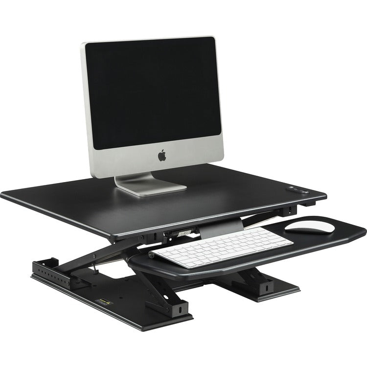 Lorell Desk Riser, Electric, 28-3/4" x 35-3/4" x 5-1/4"-17-1/8", Black (LLR99552)