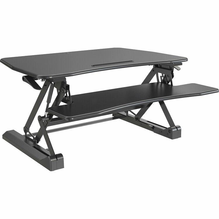 Lorell Desk Riser, Adjustable, Gas Lift, 26-1/2" x 38-1/2" x 9-1/4", Black (LLR99553)