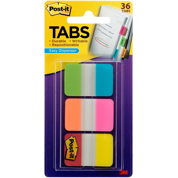 Post-it® Alternating Tabs, Poly, Self-stick, 1", 36/PK (MMM686ALOPRYT) Pack of 216