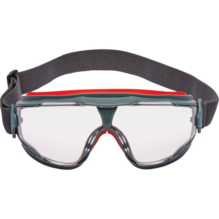 3M GoggleGear 500Series Safety Goggles, AntiFog, Red/Black Frame, Clear Lens,10/Ctn (MMMGG501SGAF) Each