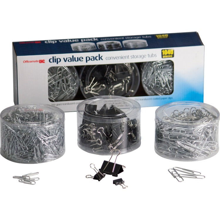 Officemate Clip Value Pack (OIC97300) Pack of 1040