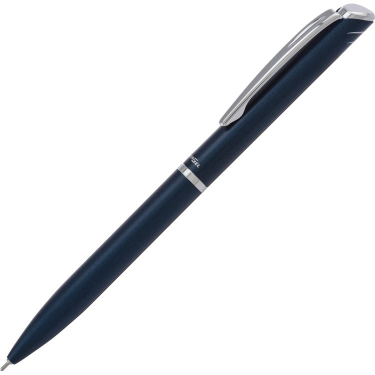 Pentel Gel Pen, Refillable, 0.7mm, Black Ink/Blue Barrel (PENBL2007CABX) Each