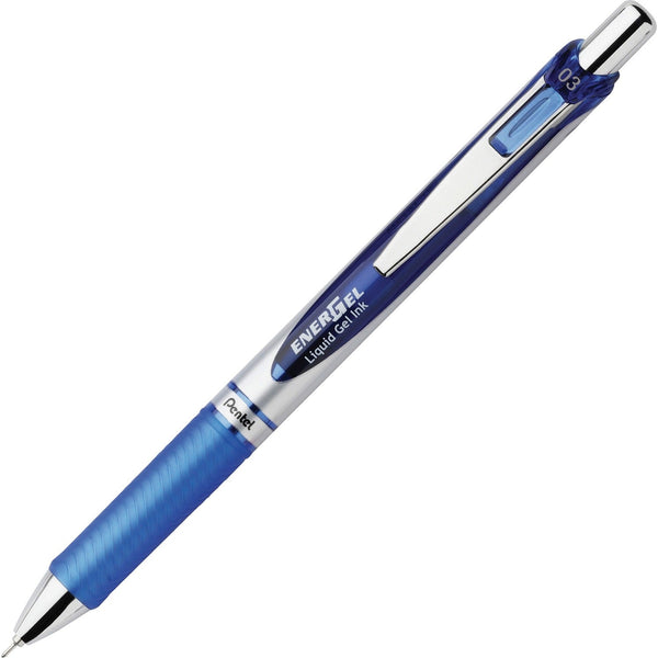 Pentel Retractable Liquid Gel Pen, Fast-Drying, 0.3mm Tip, Blue (PENBLN73C) Each