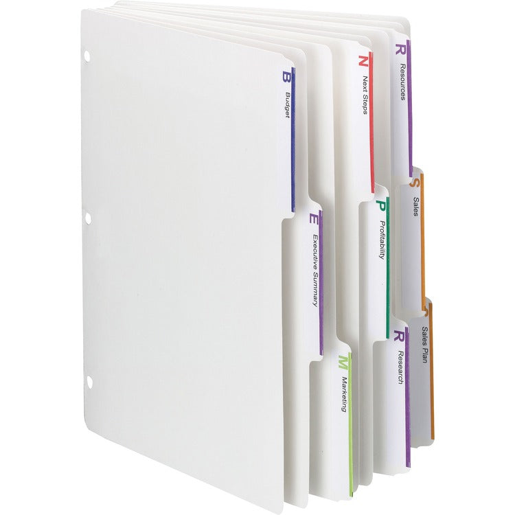 Smead Index Dividers, 1/3-cut Tab, 8-1/2" x 11", 25 Sets/BX, White (SMD89413)