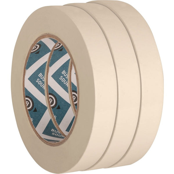 Business Source Masking Tape, 3" Core, 3/4" x 60 Yards, 6 Rolls/BD, Natural Kraft (BSN16460BD) 6 Rolls