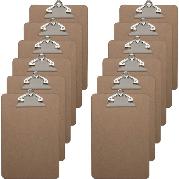 Business Source Clipboards with Standard Metal Clip, 6" x 9", 12/BX, Brown (BSN16506BX) Box of 12