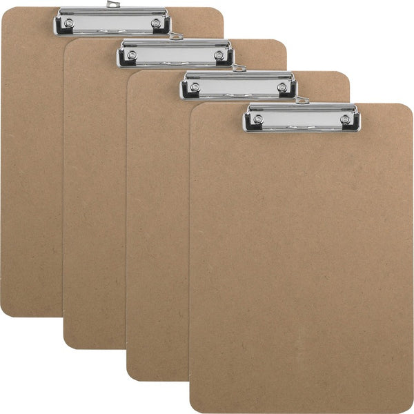 Business Source Clipboards with Flat Clip/Rubber Grips, 9" x 12-1/2", 6/BX, Brown (BSN16508BX) Box of 6