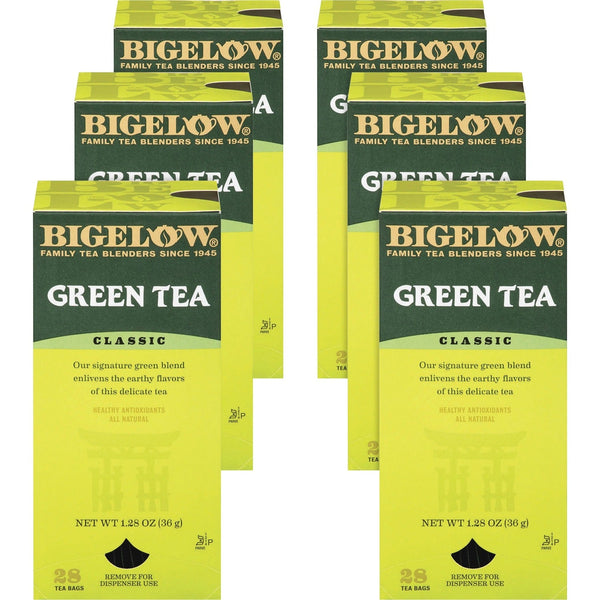 Bigelow Single Flavor Tea, Green, 28 Bags/Box, 6 Boxes/Carton (BTC00388CT) Case of 168