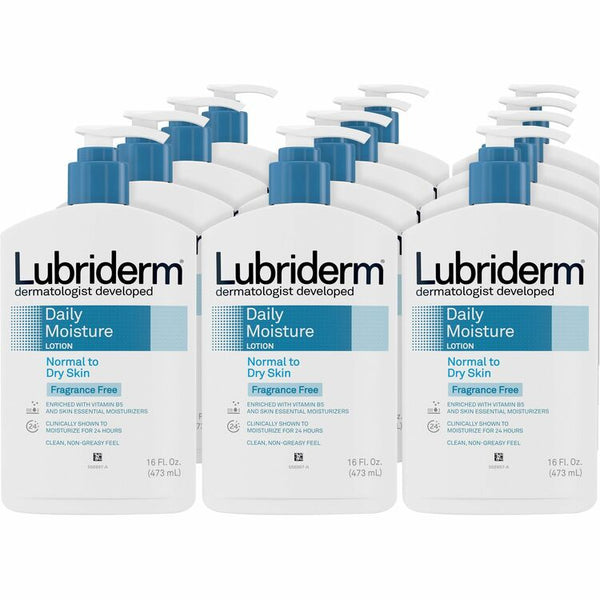 Lubriderm Moisturizing Lotion, Lubriderm, Daily, 16oz., 12/CT (JOJ48323CT) Case of 12
