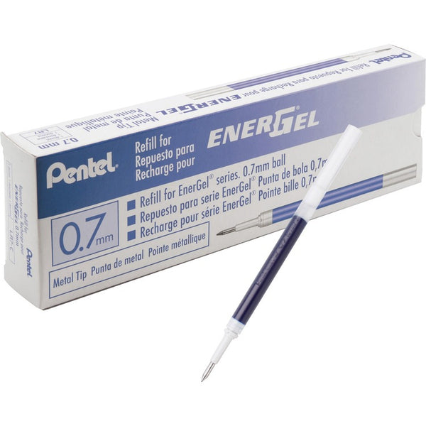 EnerGel Gel Pen Refills for EnerGel, 0.7mm, Fine, 12/BX, Blue Ink (PENLR7CBX) Box of 12