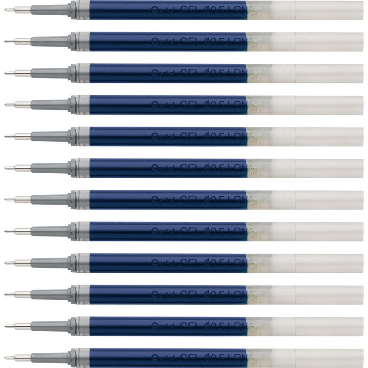EnerGel Gel Pen Refills for EnerGel, 0.5mm, Needle Tip, 12/BX, Blue Ink (PENLRN5CBX) Box of 12