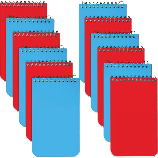 Rediform Memo Notebooks, Narrow Ruled, 60 Sheets, 3" x 5", 12/BX, Assorted (RED31120BX) Box of 12