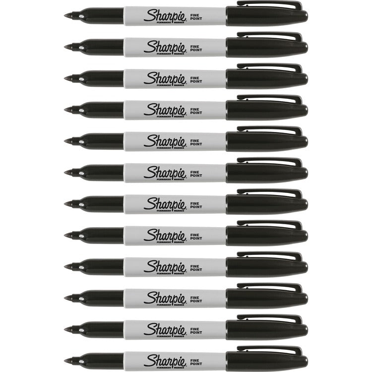 Sharpie Permanent Marker, Fine Point, 12/DZ, Black (SAN30051DZ) 1 Dozen