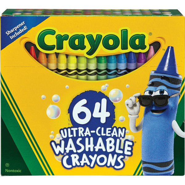 Crayola Washable Crayons, Assorted, 64/Set (CYO523287) Pack of 64