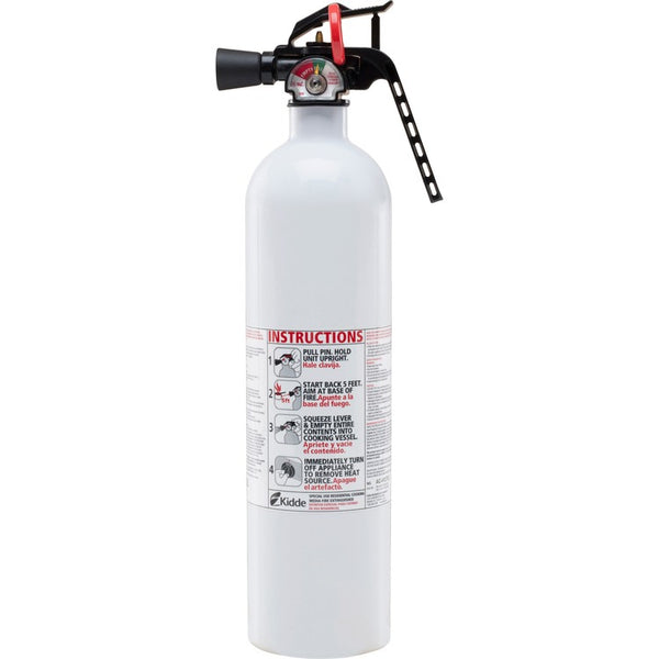 Kidde Kitchen Fire Extinguisher, w/Metal Valve, 2.5lbs, White (KID21008173MTL) Each