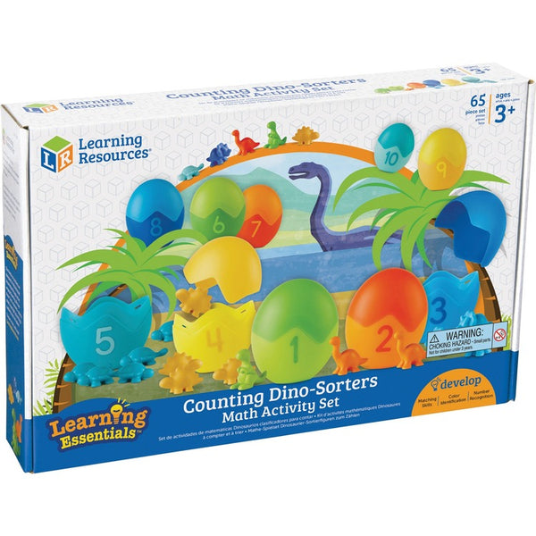 Learning Resources Math Activity Set, Dino-Sorters, 3", 55/ST, Multi (LRNLER1768) Set of 55