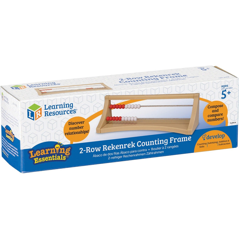 Learning Resources Rekenrek Counting Frame, 2-Row, 2-3/4"Wx9"Lx3"H, 18 EA/CT (LRNLER4358) Case of 18