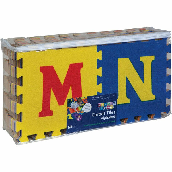 Creativity Street Alphabet Carpet Tile, Wonderfoam, 12"Wx12"H, 1 ST, Assorted (PACAC4353) Each
