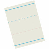 Zaner-Bloser Broken Midline Ruled Paper, 30 lb Basis Weight, 8" x 10 1/2", White Paper, 1 Ream (PACZP2610) 1 Ream