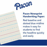 Zaner-Bloser Broken Midline Ruled Paper, 30 lb Basis Weight, 8" x 10 1/2", White Paper, 1 Ream (PACZP2610) 1 Ream