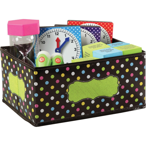 Teacher Created Resources Storage Bin, Chalkboard Brights, 11"Wx8"Lx5"H, Multi (TCR20764) Each