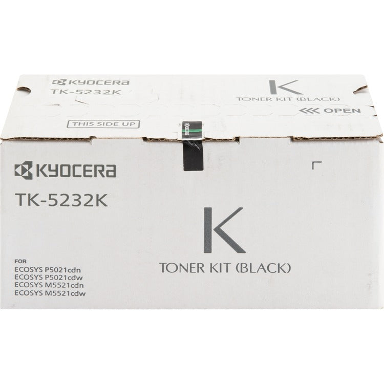 Kyocera Toner Cartridge, f/ 5021/5521, 2600 Page Yield, Black (KYOTK5232K) Each