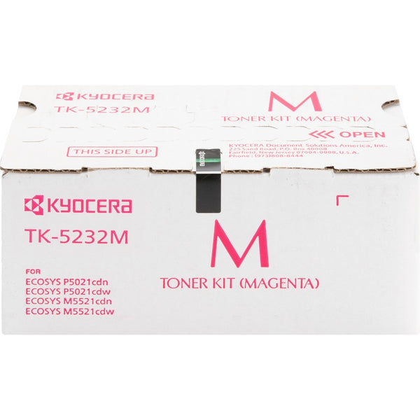 Kyocera Toner Cartridge, f/ 5021/5521, 2200 Page Yield, Magenta (KYOTK5232M) Each