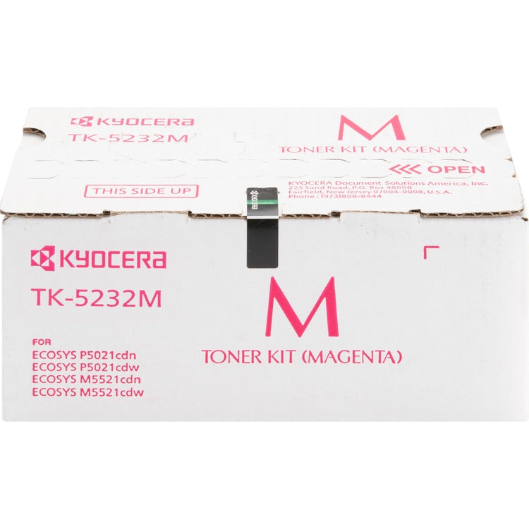 Kyocera Toner Cartridge, f/ 5021/5521, 2200 Page Yield, Magenta (KYOTK5232M) Each