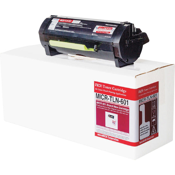 microMICR TLN-601 MICR Toner Cartridge, Alternative for Lexmark, Black, Laser, 8500 Pages, 1 Each (MCMMICRTLN601) Each