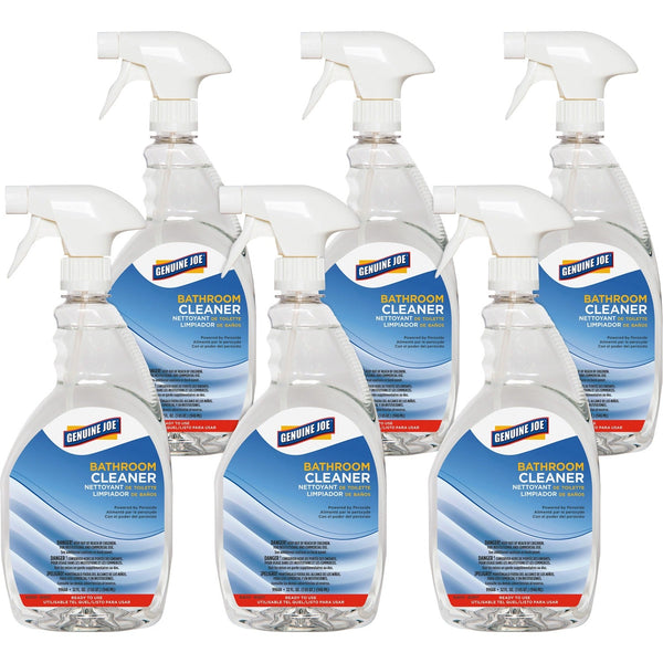 Genuine Joe Restroom Cleaner, Peroxide, Spray Bottle, 32 oz, 6/CT (GJO99668CT) Case of 6