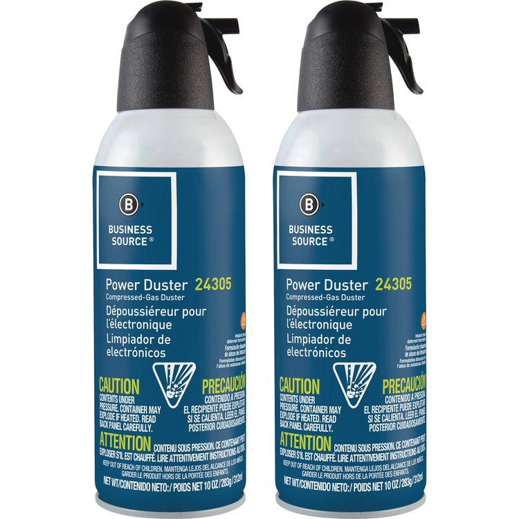 Business Source Air Duster Cleaner, Moisture-free/Ozone Safe, 10 oz., 2/PK (BSN24302) Pack of 2