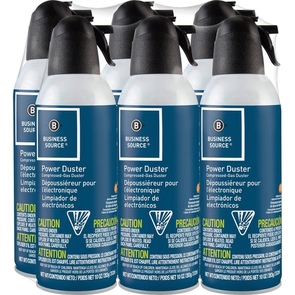 Business Source Air Duster Cleaner, Moisture-free/Ozone Safe, 10 oz., 6/PK (BSN24306) Pack of 6