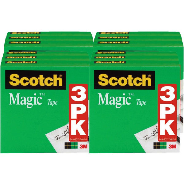 Scotch Magic Tape, 1" Core, 1/2"x1296", 12/BD, Transparent (MMM810H3BD)